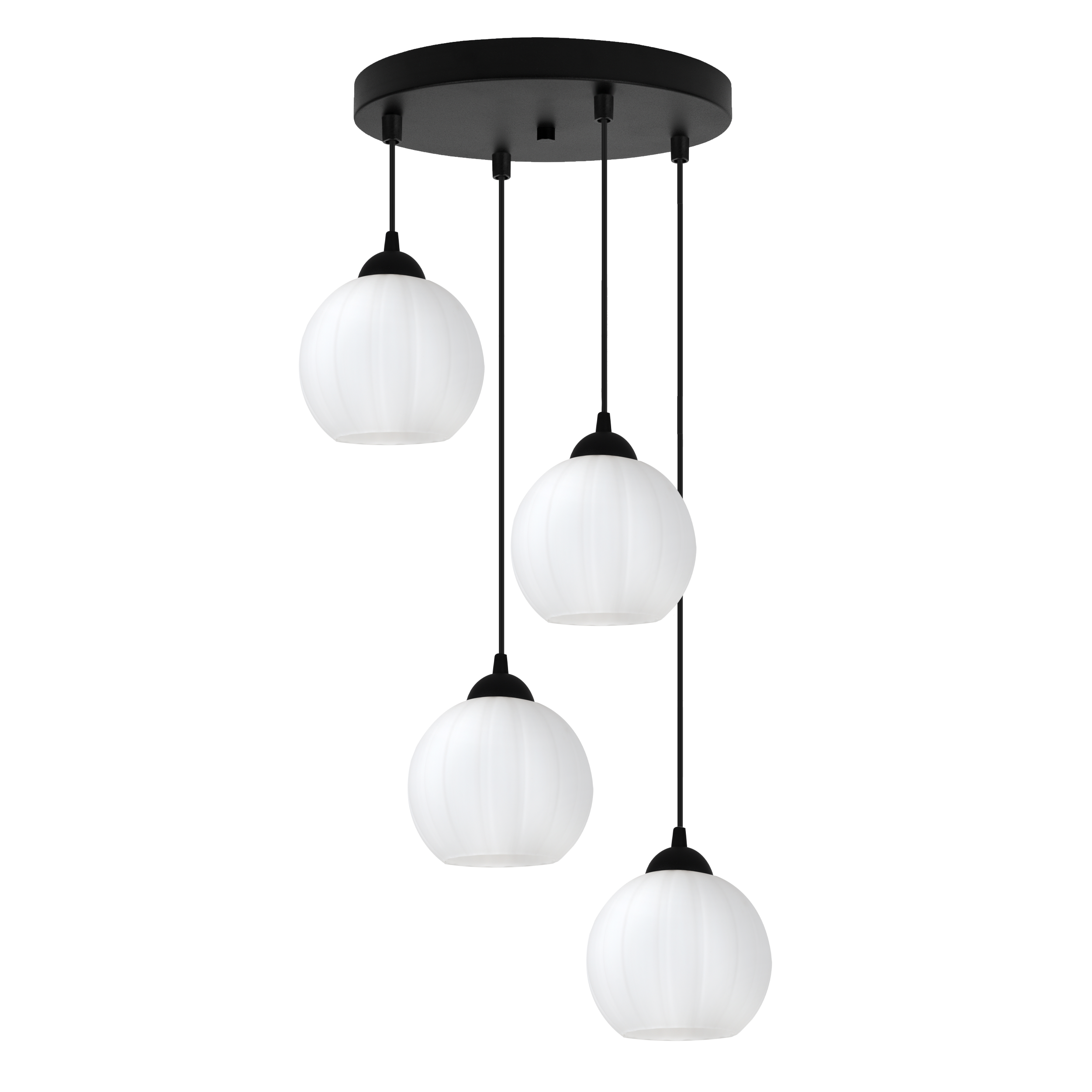 Lampa sufitowa wisząca okrągła Costa loft 4xE27 klosz kula biała Light Home LH