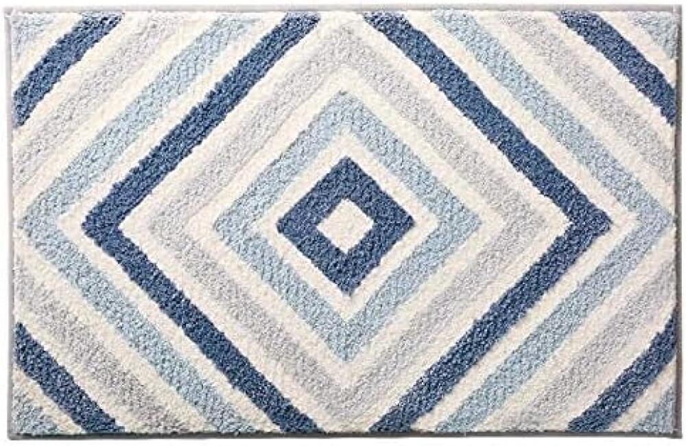 Mata łazienkowa antypoślizgowa, ultrachłonna i miękka, nadająca się do prania w pralce (niebieska, 50 x 80 cm)