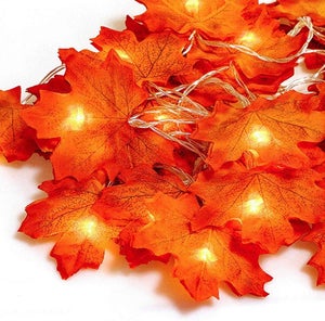 Decorazione autunnale all'aperto Foglie d'acero Autunno Ghirlanda Luci Stringa con lampadine 13.2FT, Autunno Autunno Decorazioni per la casa Party Yard Ringraziamento Decorazioni