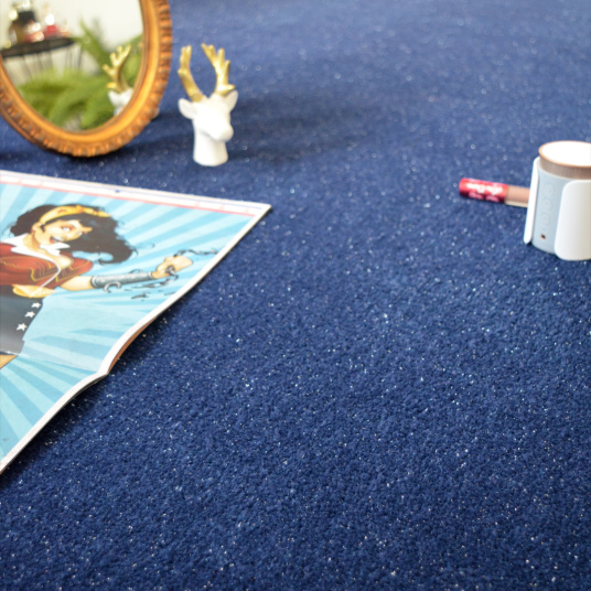 Moquette Pailletée - Flash - Bleu Marine - Rouleau de 4m x 1m