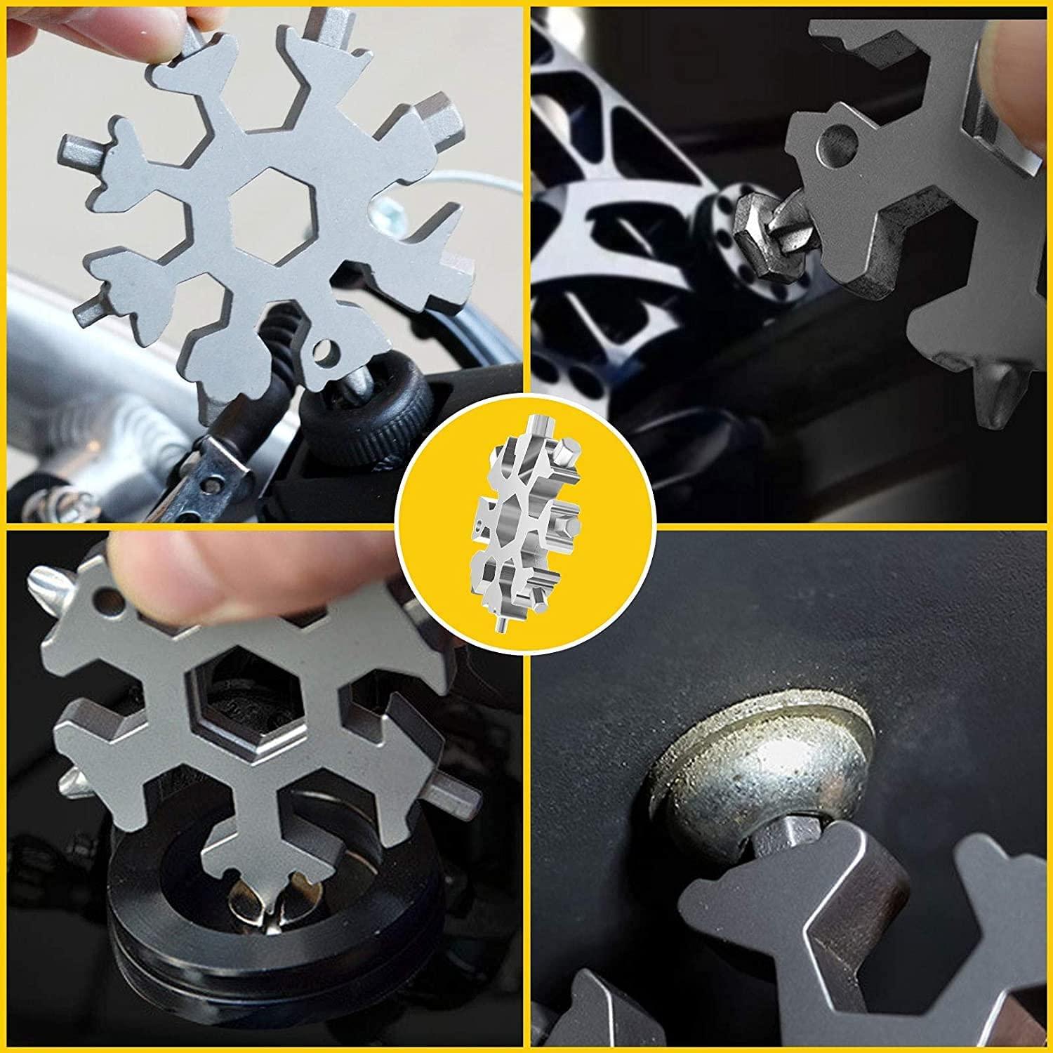 Outil multifonctions 18-en-1 en forme de flocon de neige Silver - 4