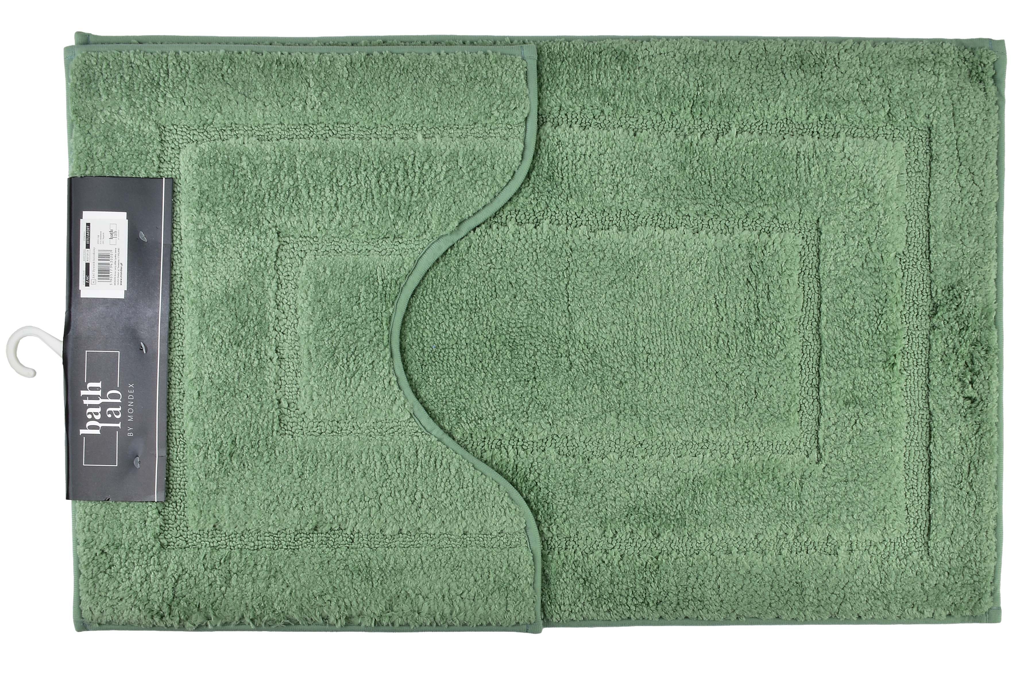 zac komplet 2 dywaników łazienkowych 50x40/50x80cm jasny zielony
