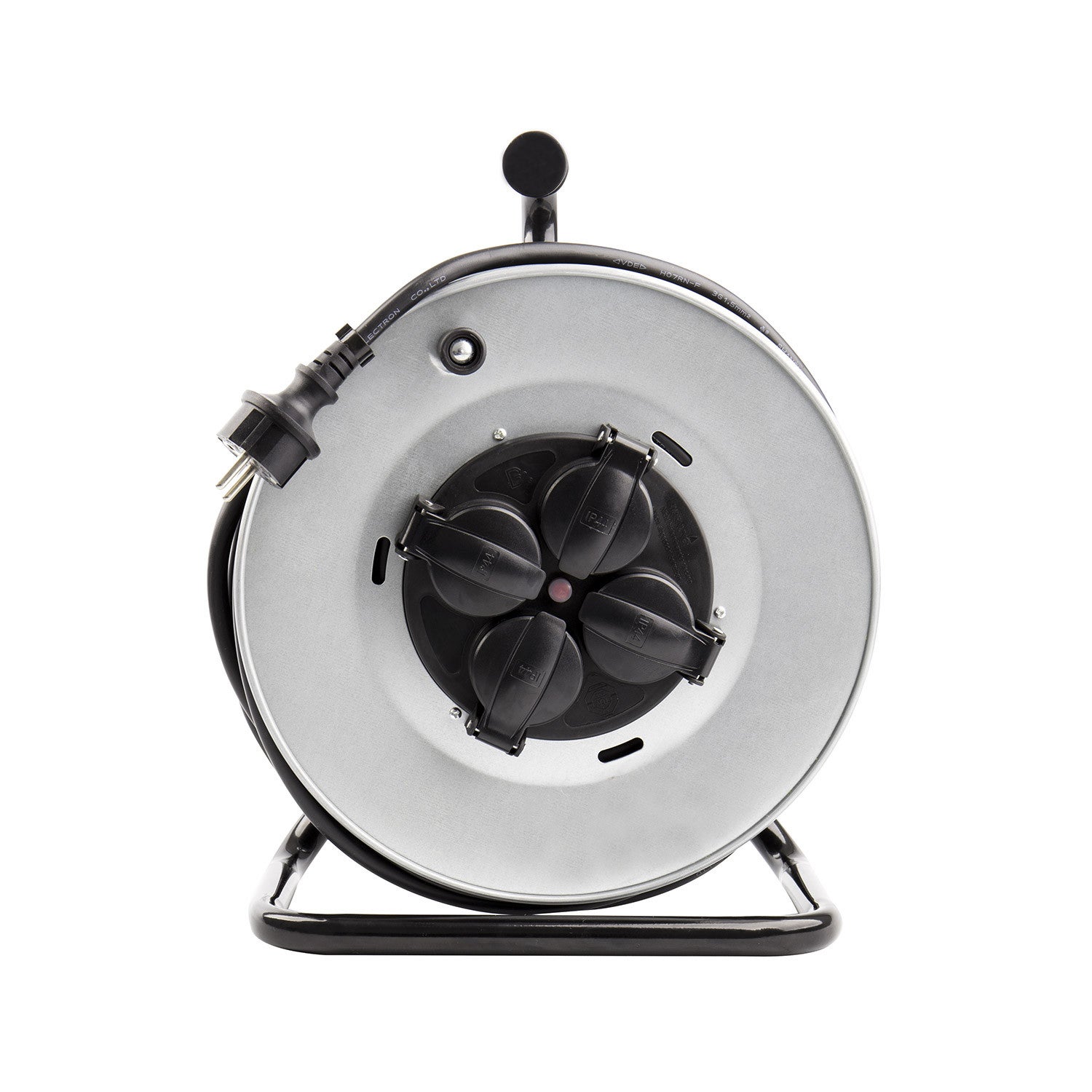 Enrouleur Extensible 50m 4 Prises IP44 3x1.5mm Gris - 5