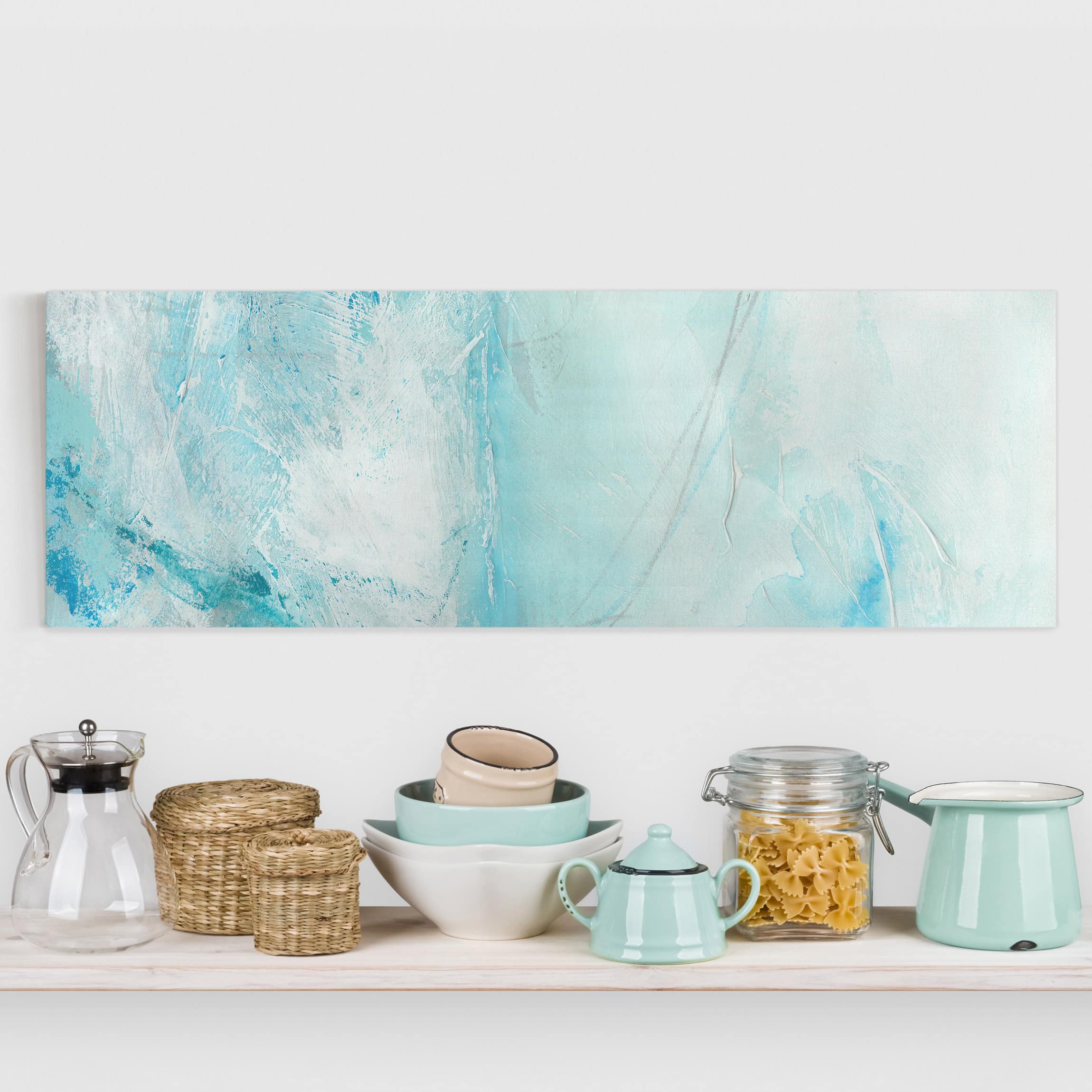 Impression sur Toile Abstrait Fleurs Bleu Moderne 100x75 cm XXL Tableau Décoration Deco Murale Intissée pour Salon Chambre Cuisine - Maison Impression sur Toile Abstrait Fleurs Bleu Moderne 100x75 cm XXL Tableau Décoration Deco Murale Intissée pour Salon Chambre Cuisine - Maison