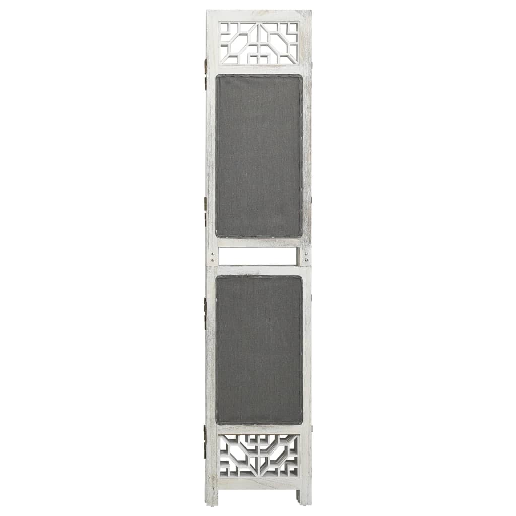 Paravientos | biombo divisor de 4 paneles de tela gris 140x165 cm cfw61619