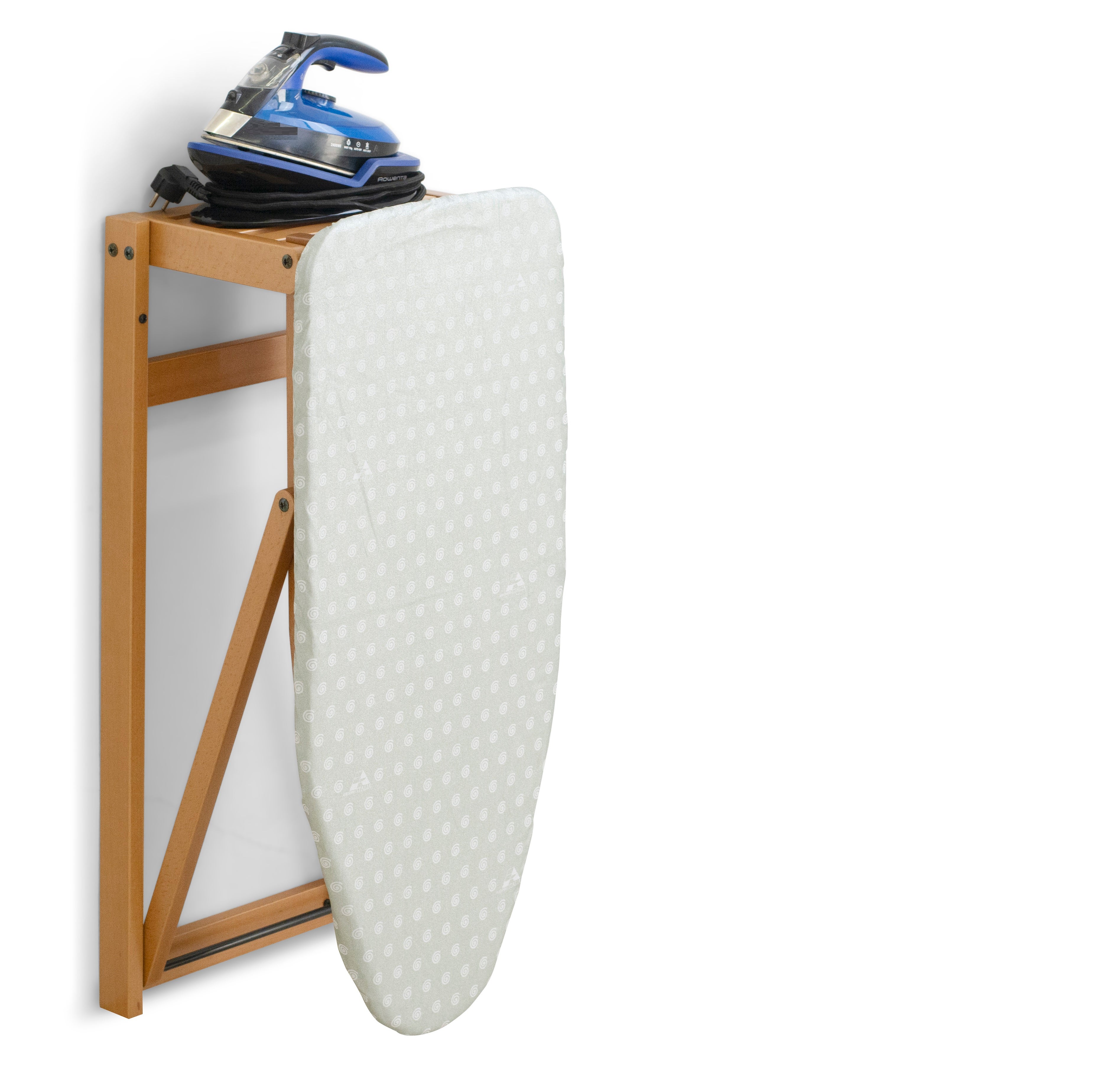 ARIT - Planche à repasser STIROJOLLY, Planche à repasser murale, facile à fixer, surface de travail : 86 x 38 cm - Couleur cerise - 4