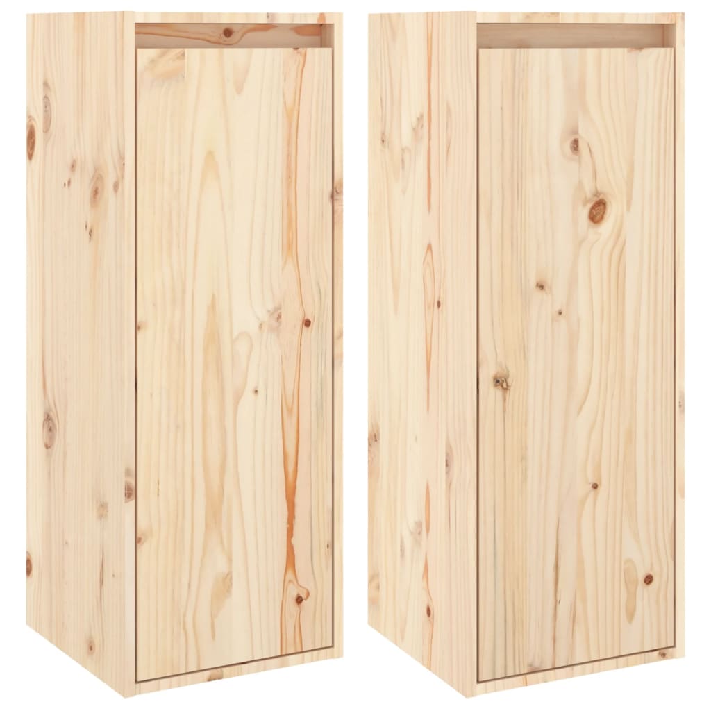 Maison Exclusive - Armario de pared 2 uds madera maciza de pino 30x30x80 cm - 2