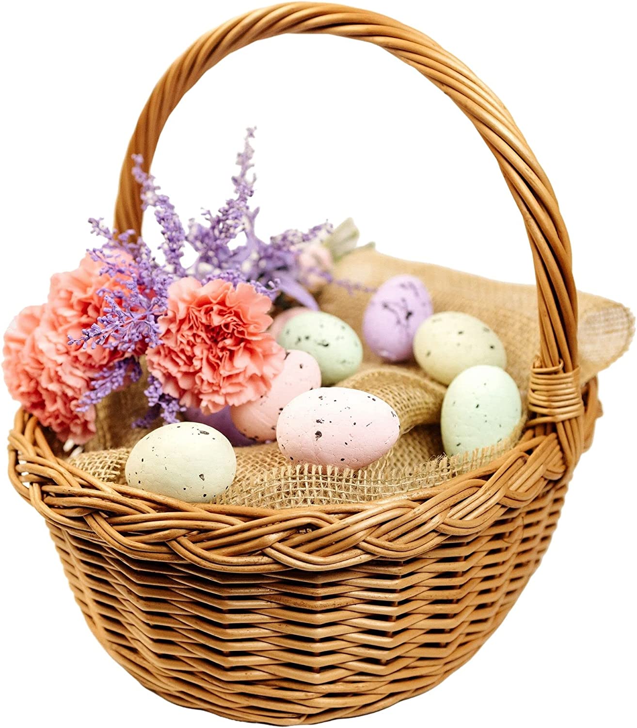Red Hamper Cestino da picnic ovale foderato con coperchio in vimini per bambini