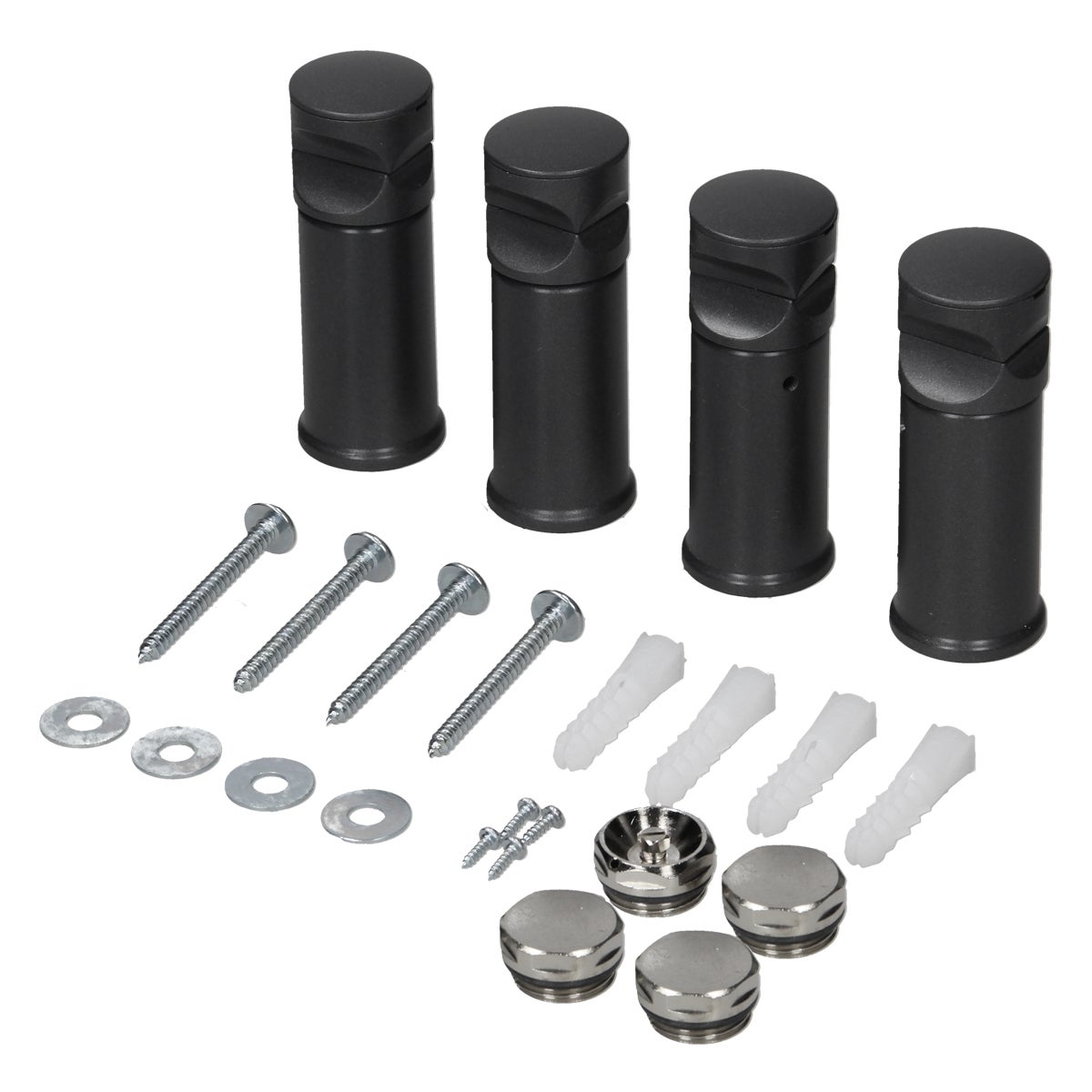 Radiatore Sahara raccordo centrale scaldasalviette dritto antracite 60 x 150 cm - 5