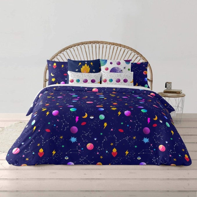 Capa de edredão em algodão com botões Cosmos - 260x240 cm - 4