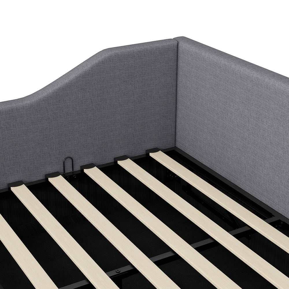 Rozkładana sofa 140 x 200 cm z miejscem do przechowywania, szara - 7