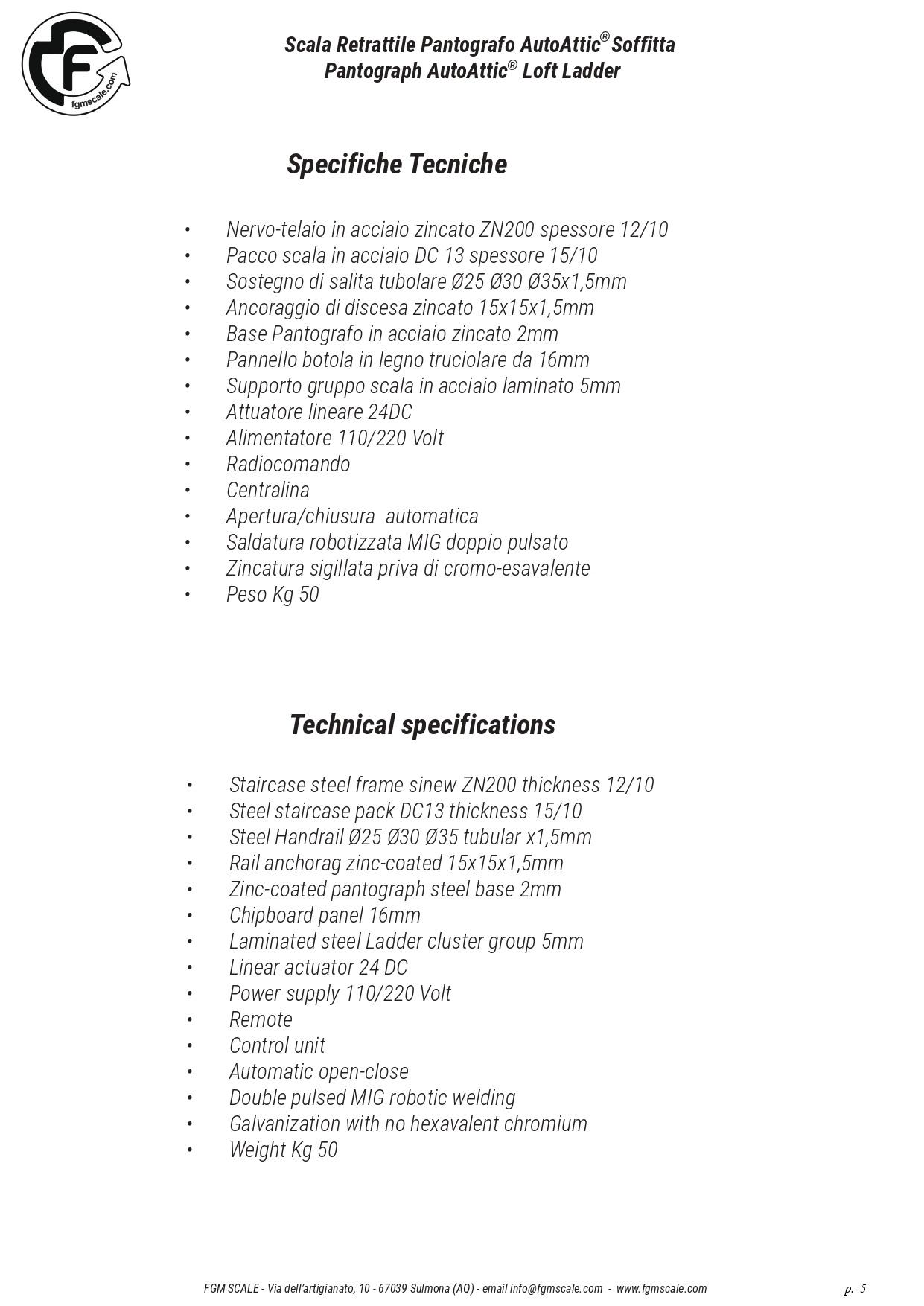 FGM SCALE - Échelle rétractable motorisée AutoAttic® Grenier | Étape côté 50 | Mesure 50x130 H=270-300 cm - 6
