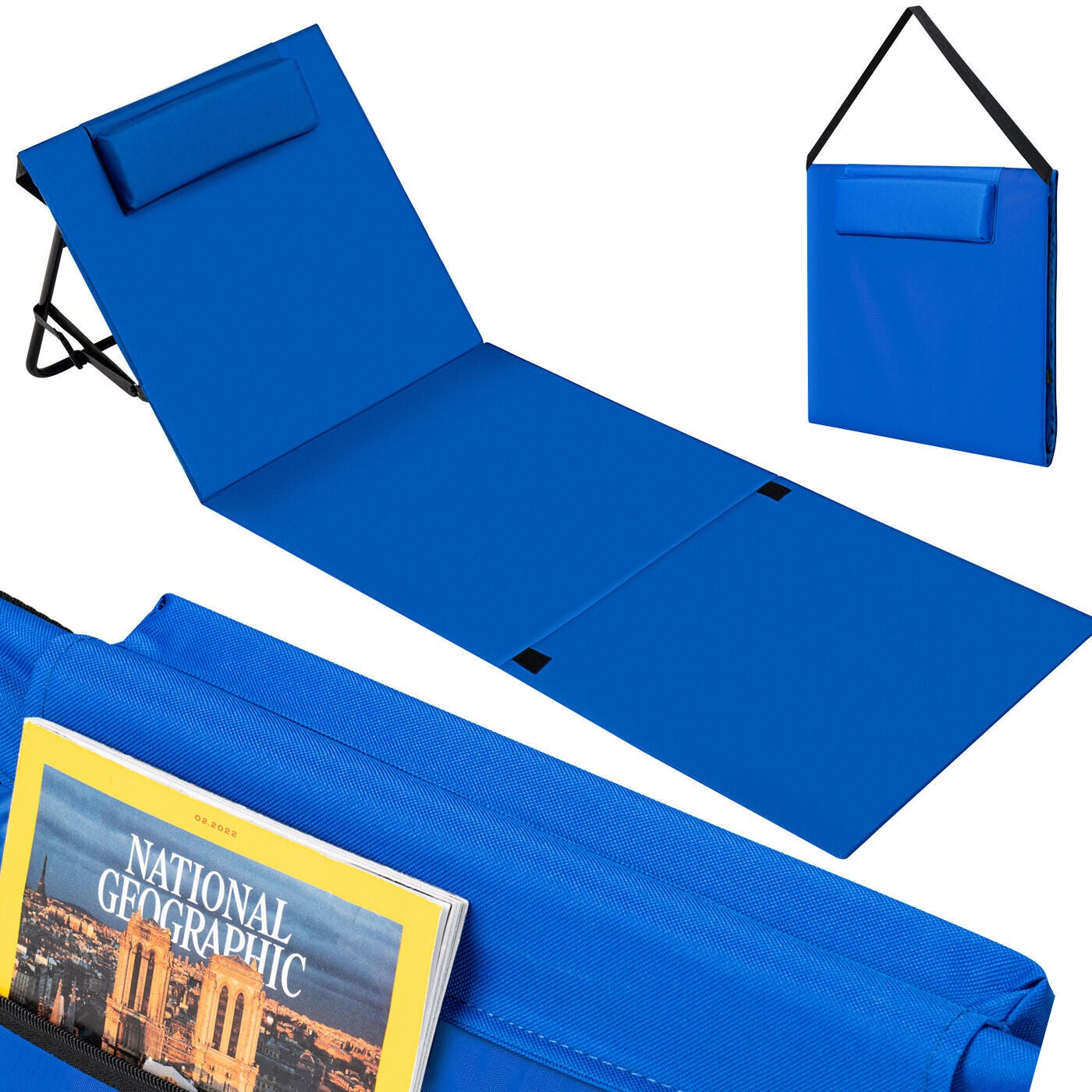 Oreiller Appui-Tête Universel Pour Chaise Longue & Plage – Coussin Ergonomique Confortable, Tissu Doux & Éponge