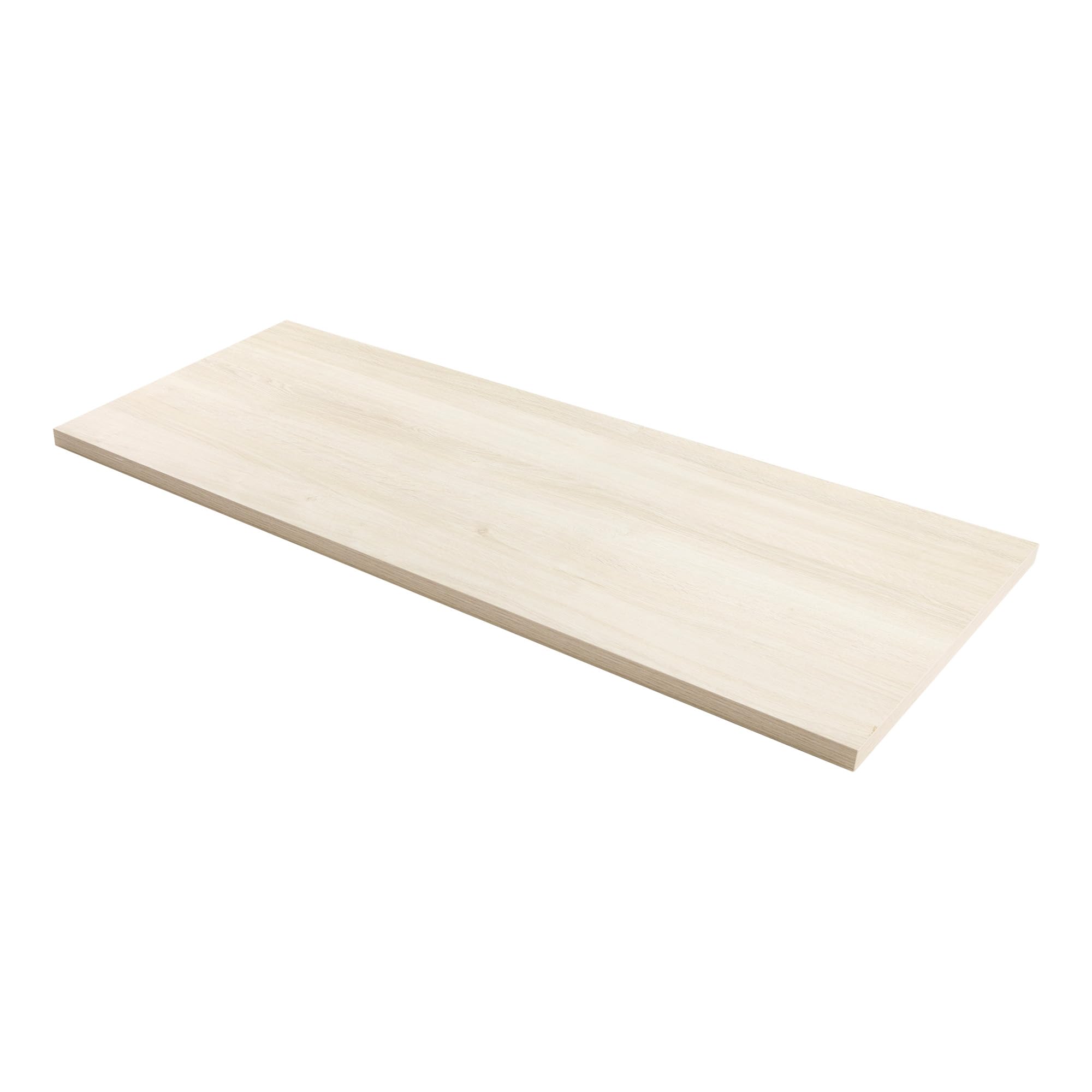 Tablakala Piano in legno per scrivania, 140x70 cm, Spessore 3 cm, Finitura Rovere-chiaro, Compatibile con scrivania regolabile in altezza - 2