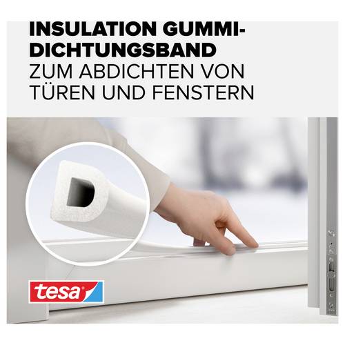 tesa D-Profil 05393-00100-01 Joint en bande tesamoll® blanc (L x l) 6 m x 9 mm 6 m - 3