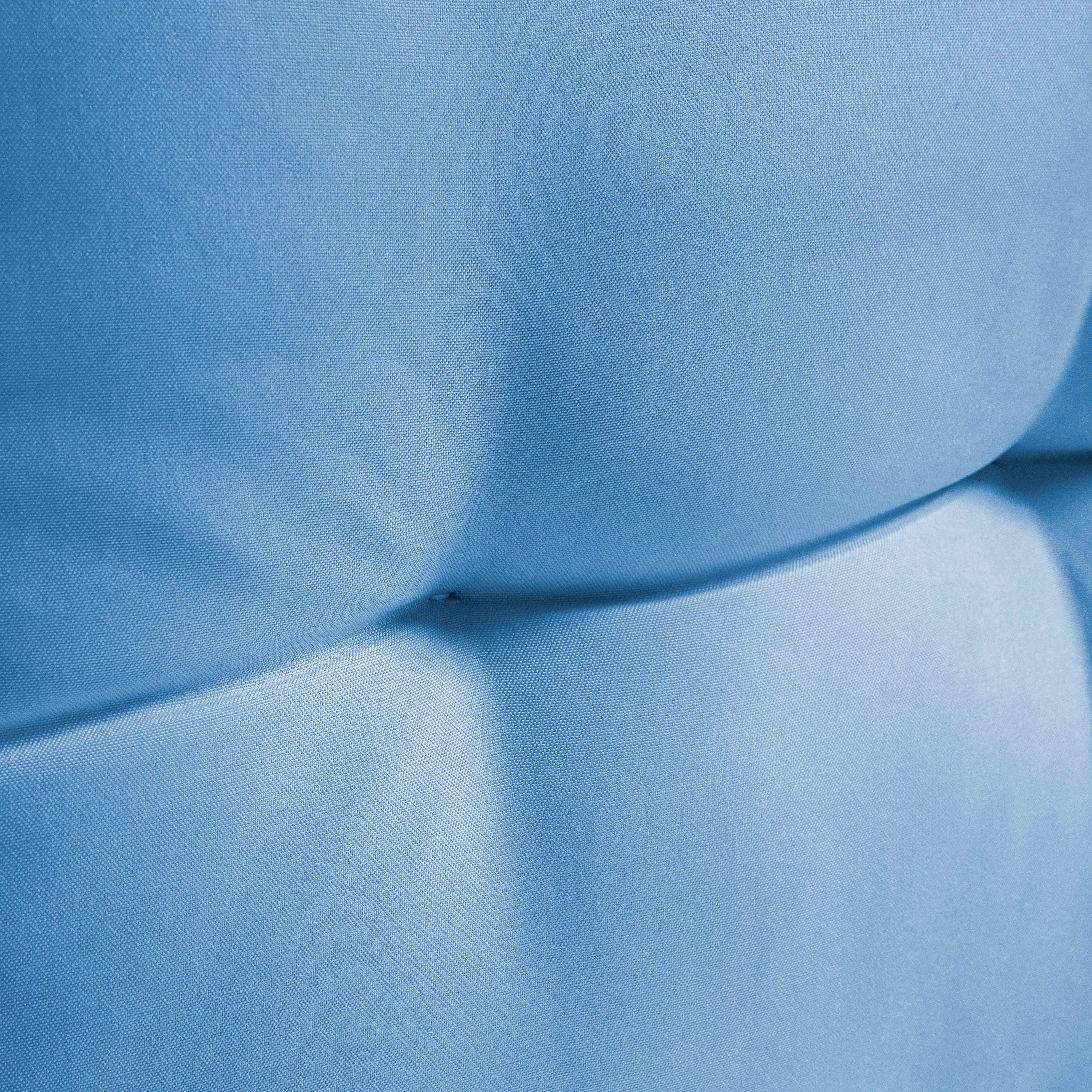 Coussin d'extérieur matelassé bleu 60 x 40cm - 4