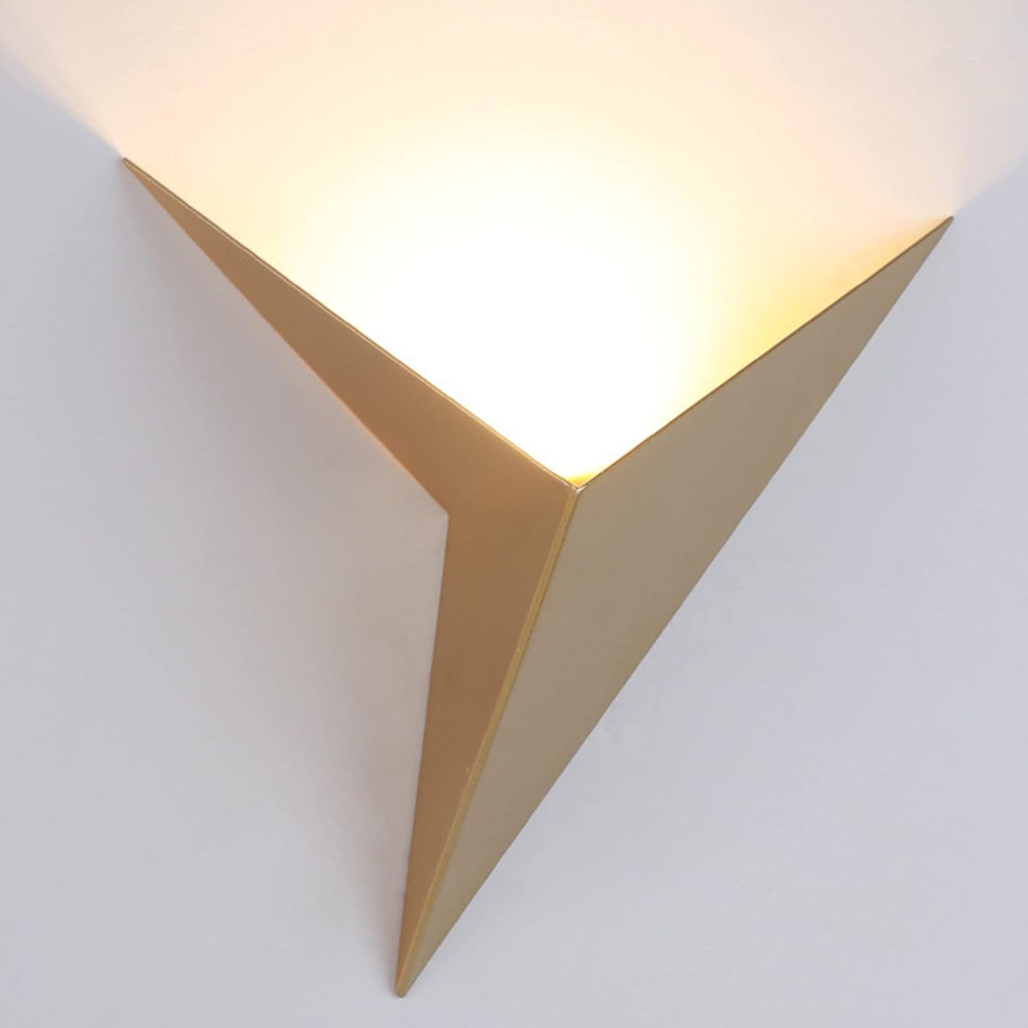 Applique Murale LED Triangle – 22x22 Cm – Noir – Lumière Blanc Chaud 3W – Style Nordique – Koolenry