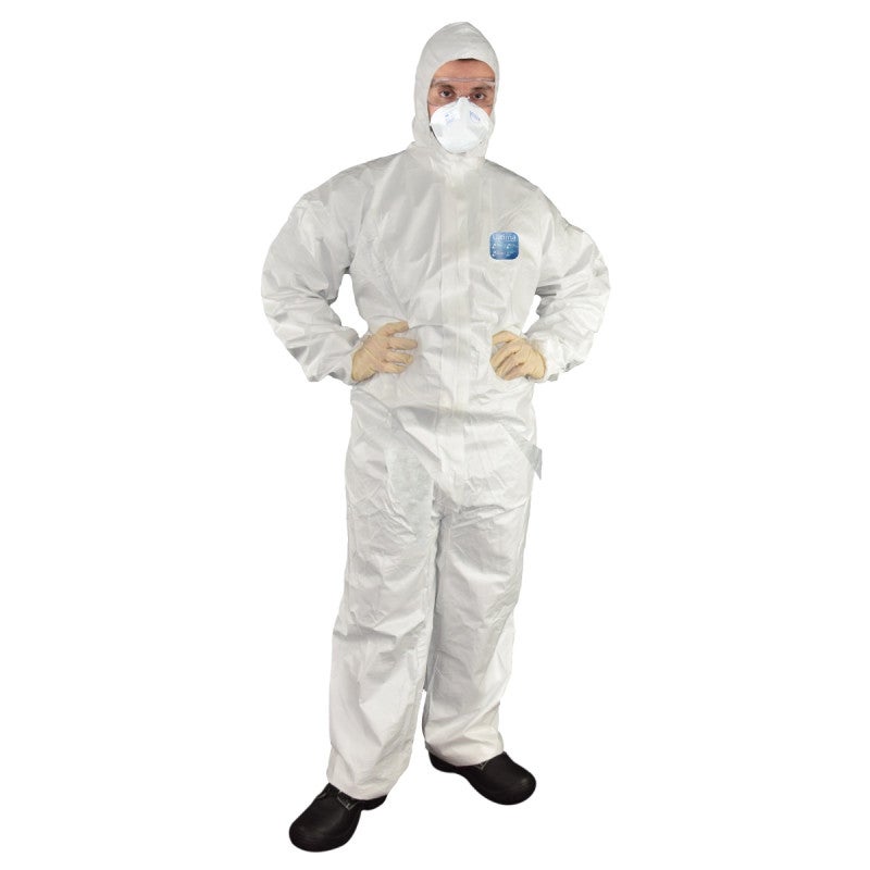 OneProtek Combinaison de Protection Jetable Type 5-B/6-B Protection Chimique, Biologique, Bricolage, Peinture - Fermeture éclair avec rabat - Taille XL, Blanc (1 pièce OneProtek Combinaison de Protection Jetable Type 5-B/6-B Protection Chimique, Biologique, Bricolage, Peinture - Fermeture éclair avec rabat - Taille XL, Blanc (1 pièce