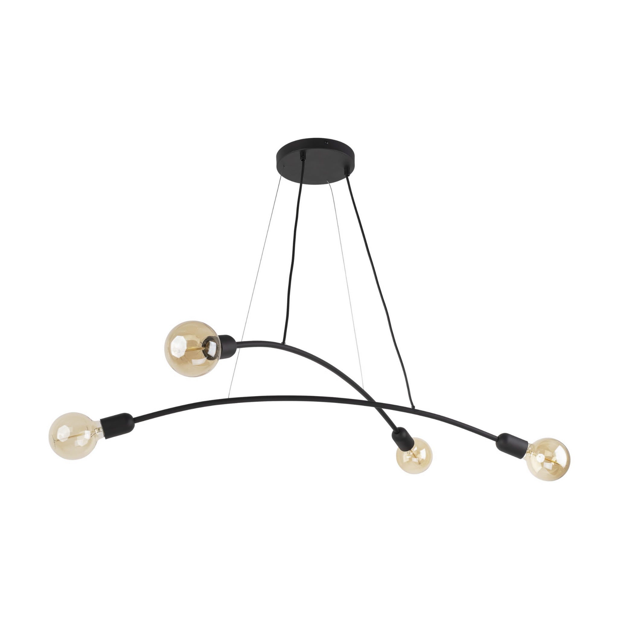 Lampa wisząca Helix czarna 4xE27x15W wym: 125 x 90 x 90 cm metal TK Lighting