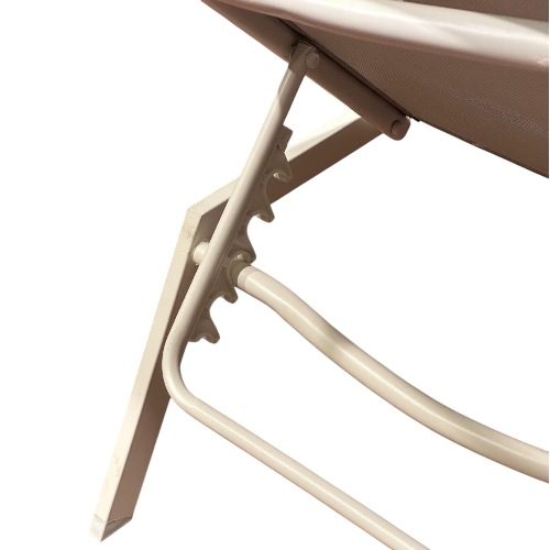 TUMBONA DE TERRAZA / HAMACA DE JARDIN METAL BLANCO / TEXTILIN GRIS 190 X 63 - 5