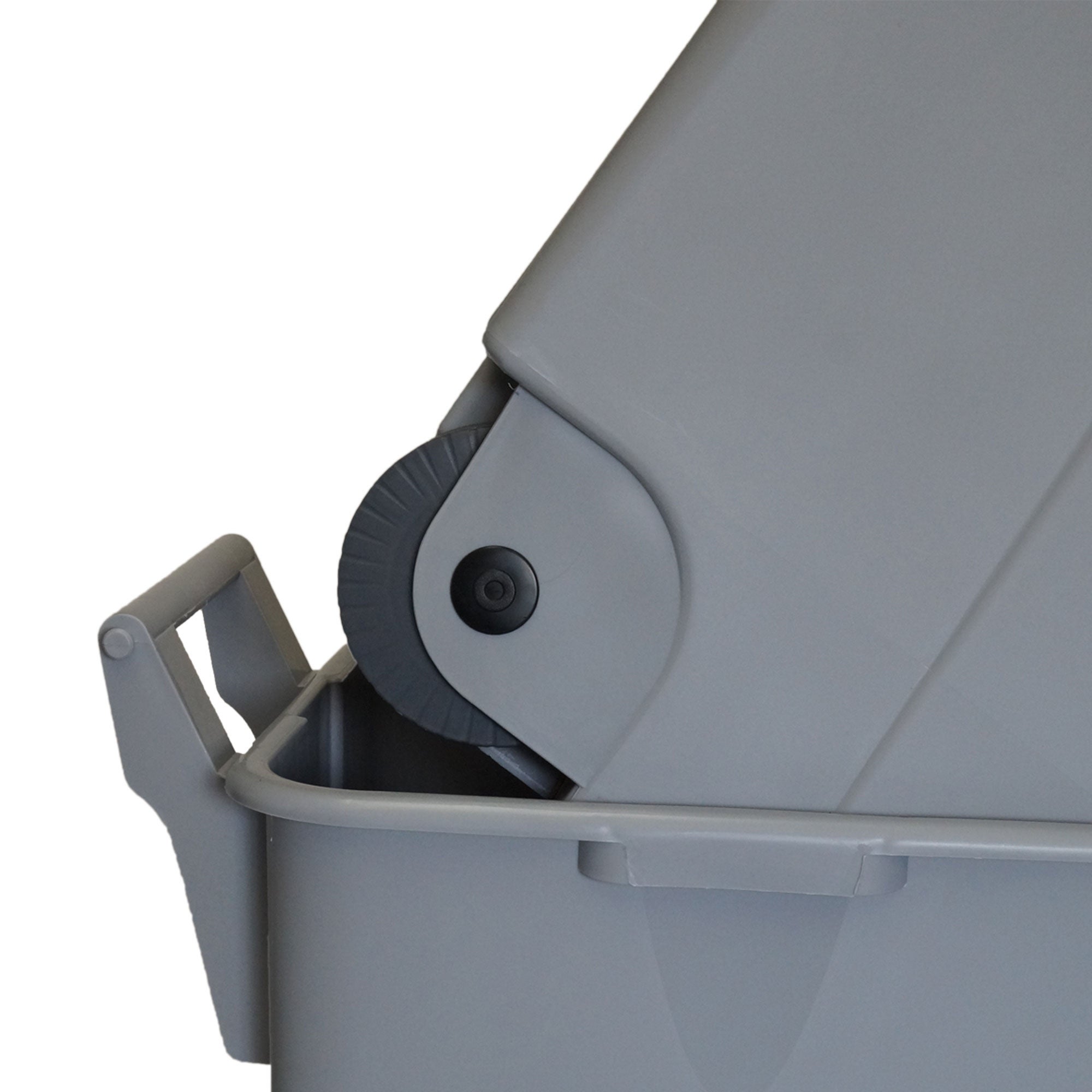 WELLHOME Set di 2 contenitori per il riciclaggio dei rifiuti 110 litri blu e nero 42x57x88 cm - 9