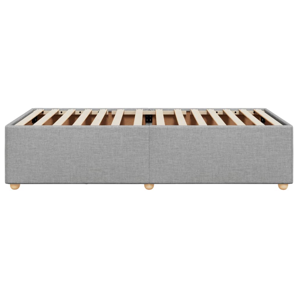 Cadre de lit sans matelas, en tissu, gris clair, pour la chambre, 100 × 200 cm - 5