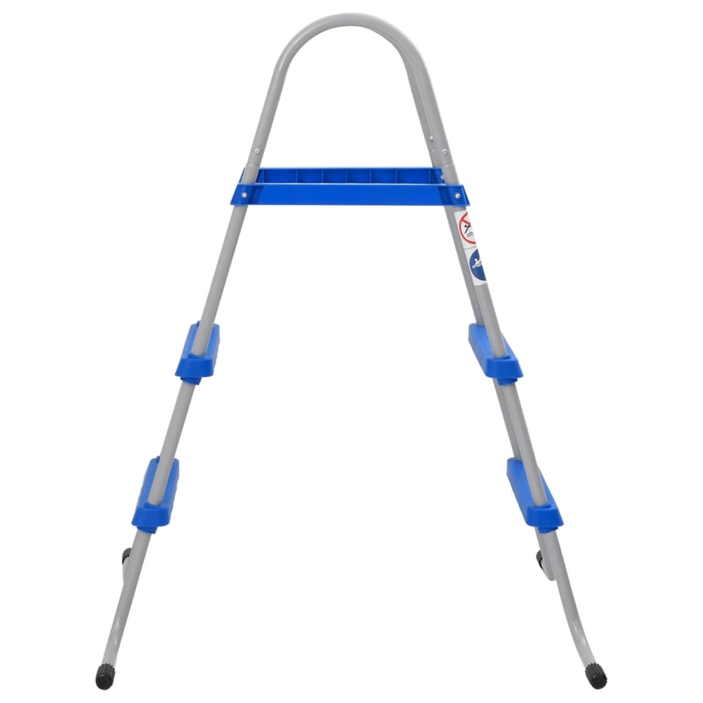 vidaXL Échelle de piscine pour piscine hors sol 84 cm acier plastique - 4