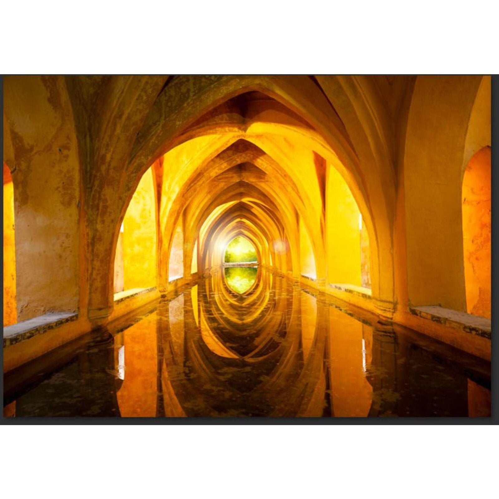 Papier peint le couloir d'or - 100 x 70 cm - 2