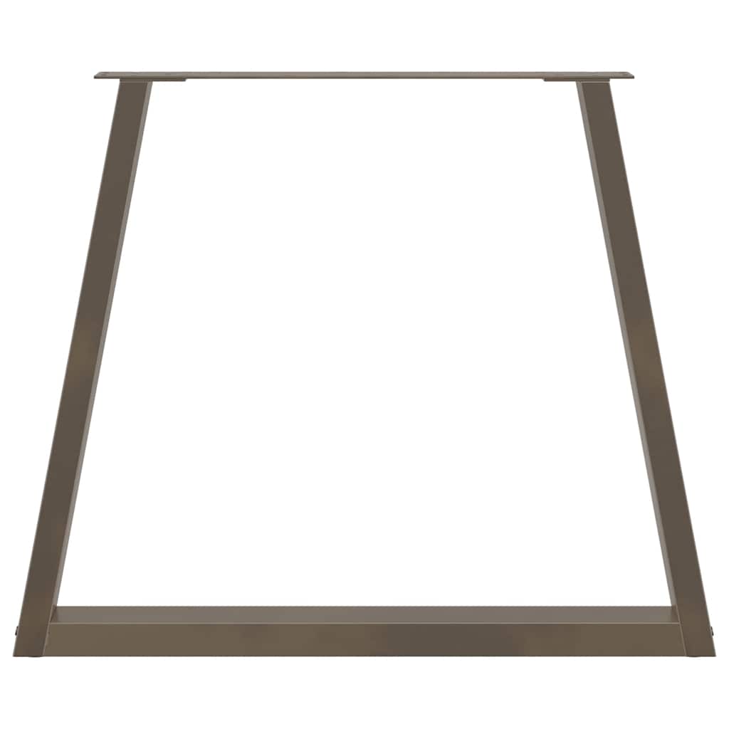 Maison Exclusive - Pieds de table à manger en forme de V 3 pièces Acier l 80 x (72-73,3) cm Acier - 5