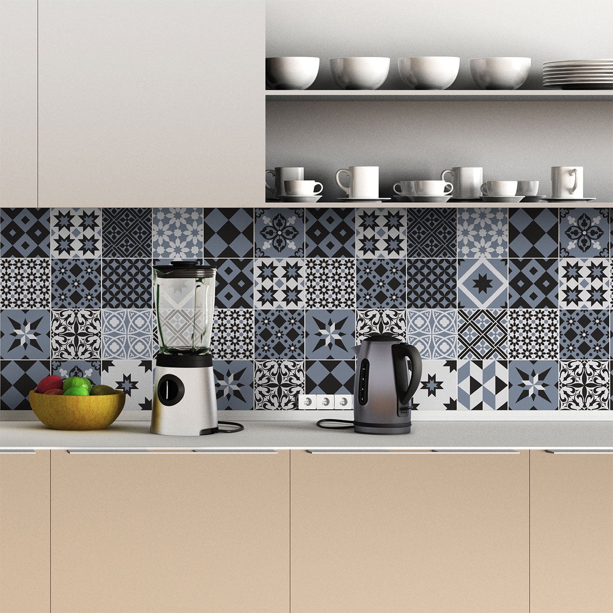 24 adesivi piastrelle di cemento azulejos ronaldo - Sticker adesivo - adesivi murali - 24stickers10x10cm - 4