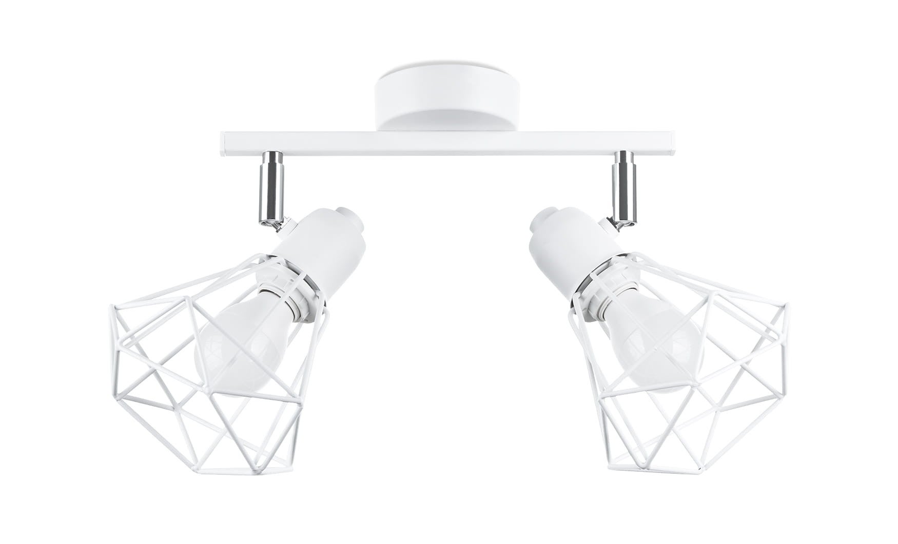 Lampa sufitowa wisząca Artemis biała chromowana 2xE14x40W industrialna wym: 19 x 31 x 17 cm metal Sollux Lighting