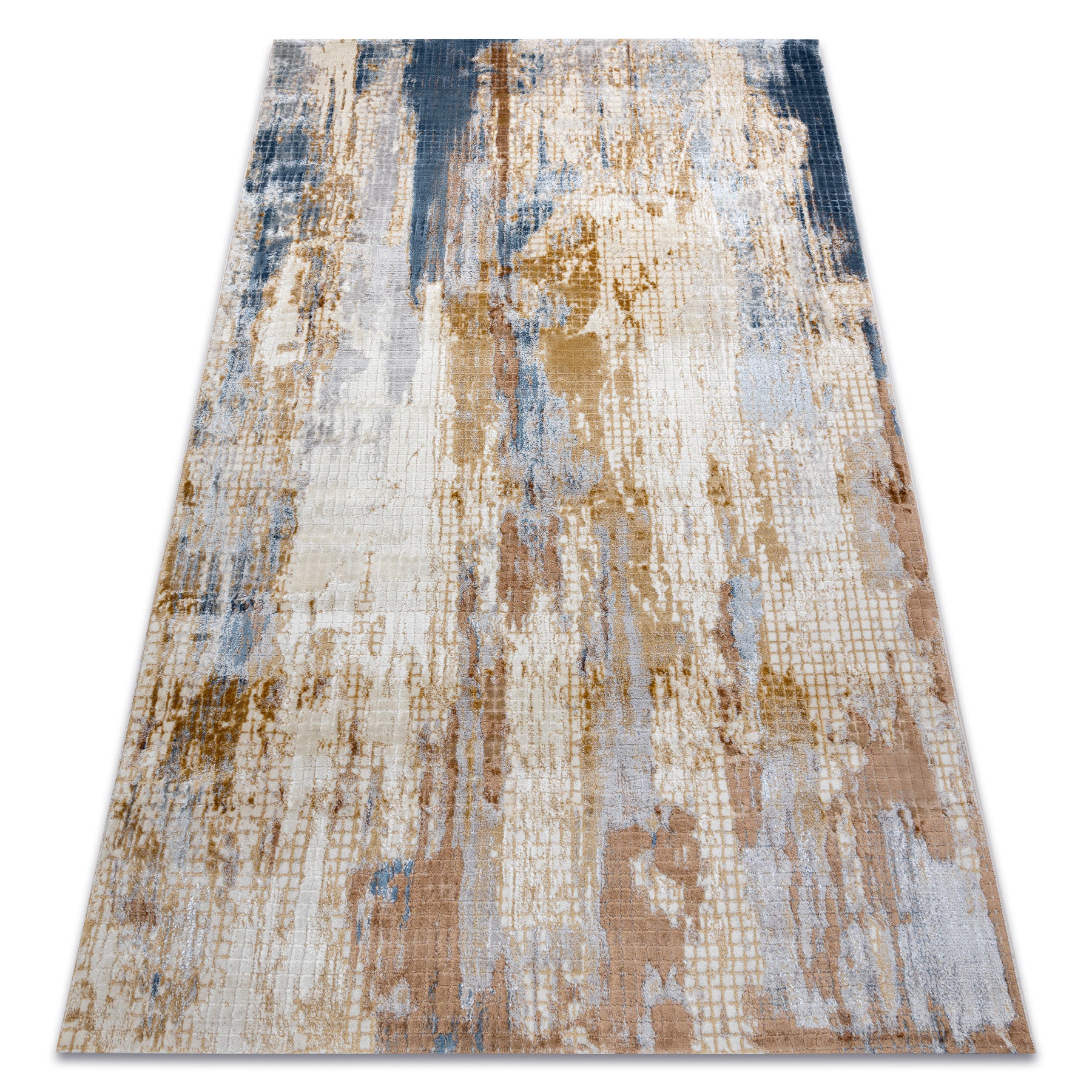 Dywan AKRYL ELITRA 6770 Abstrakcja przecierany szary / żółty 160x230 cm