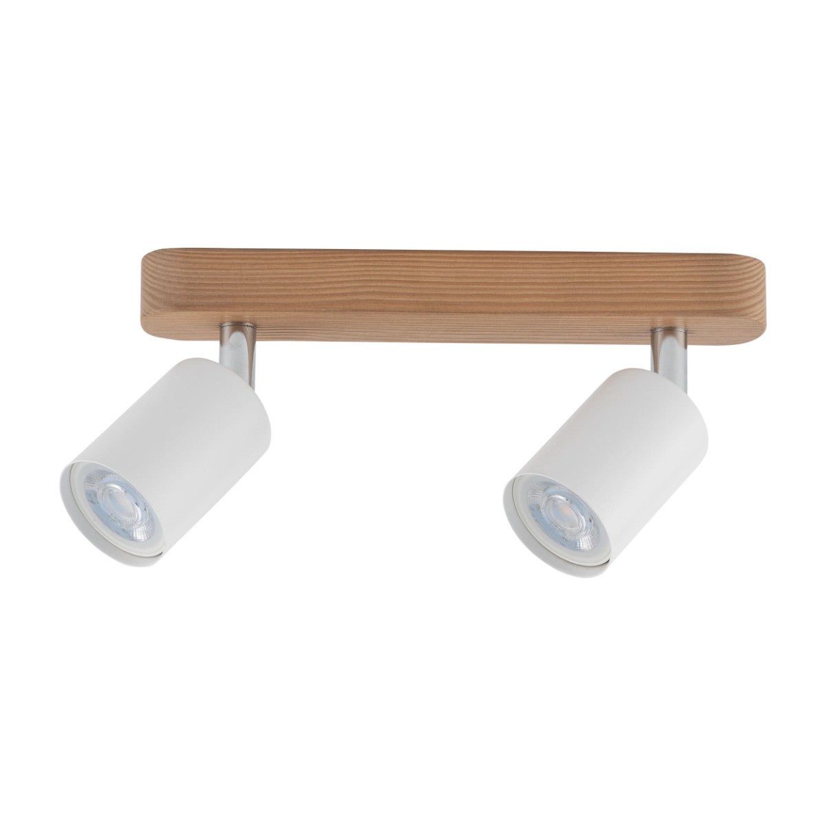 Kinkiet ścienny Top biały jasne drewno 2xGU10x10W wym: 18 x 35 cm metal IP20 TK Lighting