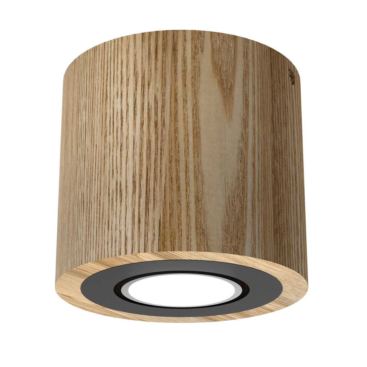 Lampa wisząca Downlight wood jasne drewno-czarna 1 x GU10 x 8W wym: 9 x 10 x 10 cm Luminex