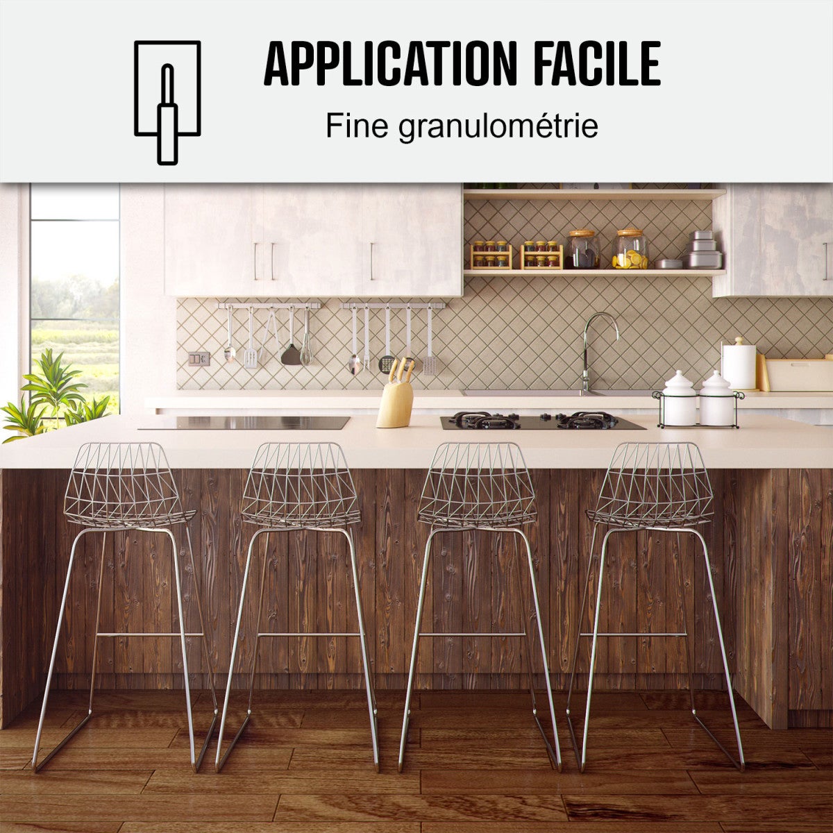 Microcemento cucina: per piano di lavoro e pavimento della cucina - 2 m² (in 2 strati) Blu di Prussia - ARCANE INDUSTRIES - 7