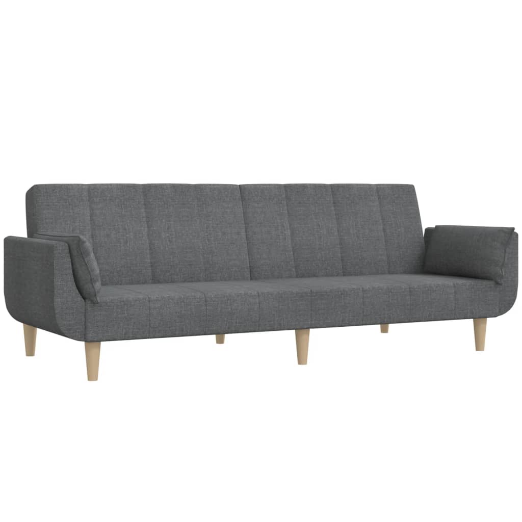 Sofá cama de 2 plazas moderno | cama para adulto con dos almohadas tela gris claro cfw85040