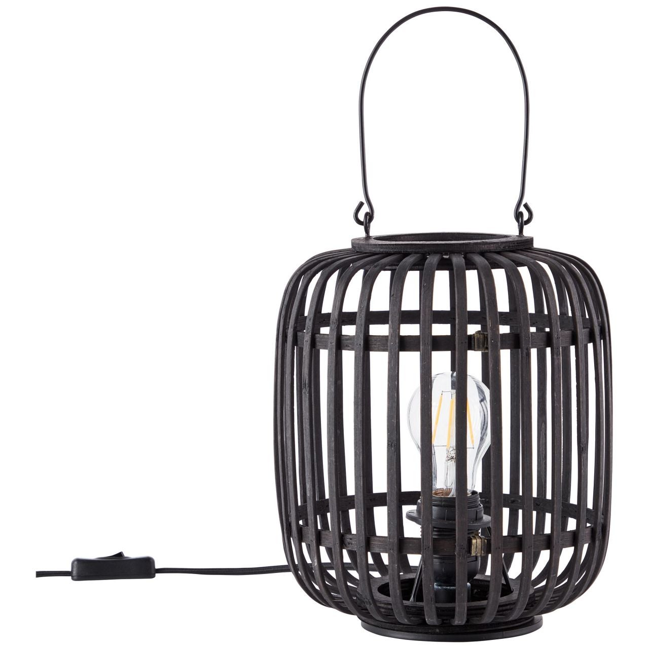 Brilliant Woodbridge LED lampa sufitowa 25x25cm drewno/czarny, drewno/metal/plastik, 1x wbudowana dioda LED, 18 W, (strumień świetlny: 1600lm, barwa ś - 4