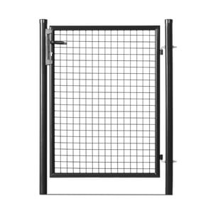 Portillon grillagé en acier galvanisé maille 50 x 50 passage 1m x 1m75 Noir