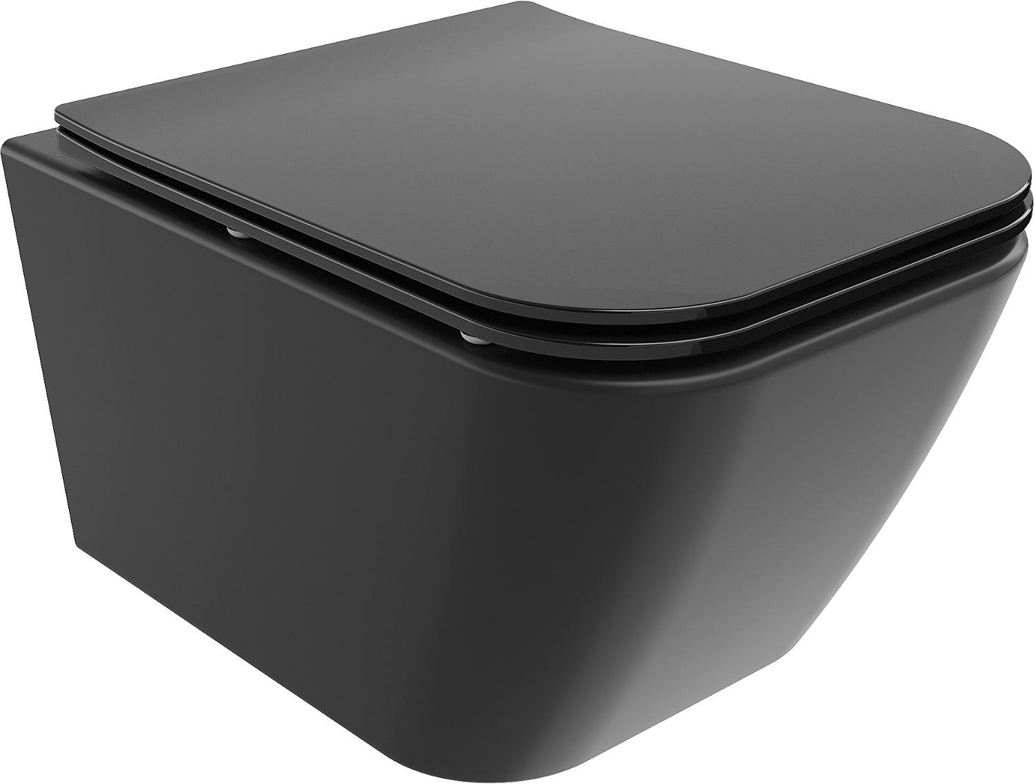 Mexen Madox miska wc Rimless z deską wolnoopadającą slim, duroplast, czarna mat - 30154070