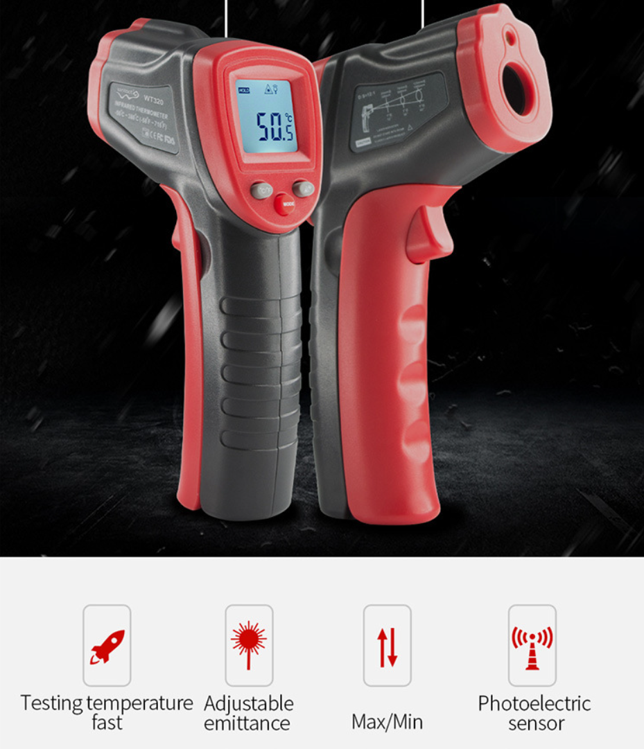 Thermomètre Laser Infrarouge Pistolet MESTEK IR02C - Mesure Température Et Humidité