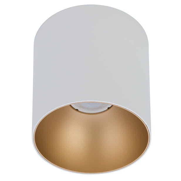 Reflektor sufitowy spot natynkowy Point okrągły złoto-biały 1xGU10x10W wym: 12,7 x 12,7 cm metal Nowodvorski Lighting