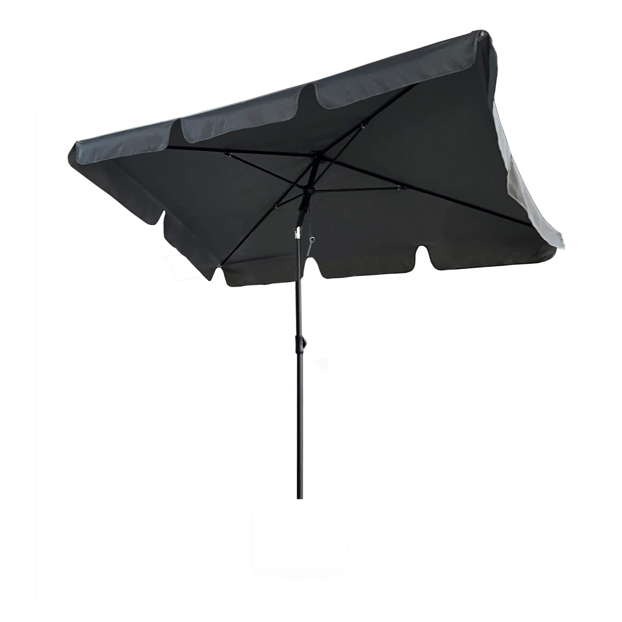 Parasol ogrodowy FLOKS z ochroną UV ciemnoszary waga 2,8 kg wymiary 200x123x235 cm