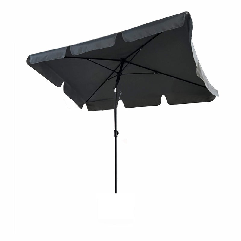 Parasol ogrodowy FLOKS z ochroną UV ciemnoszary waga 2,8 kg wymiary 200x123x235 cm