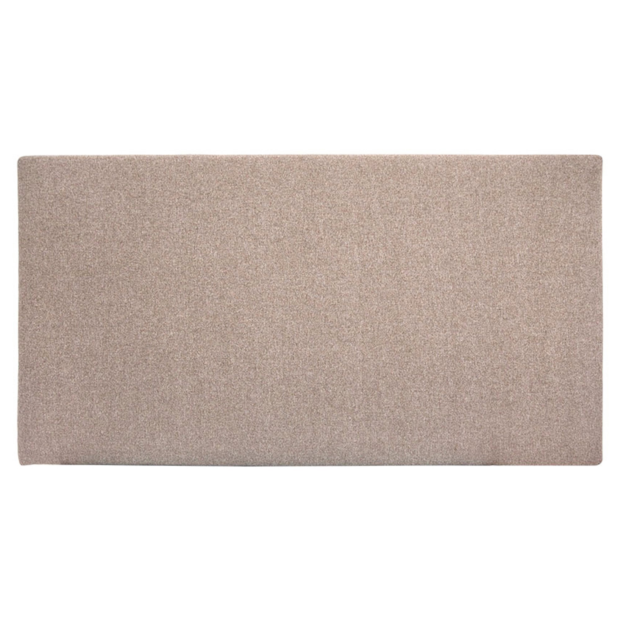 Cabecero de cama tapizado de poliester liso en color marrón de 180x80cm
