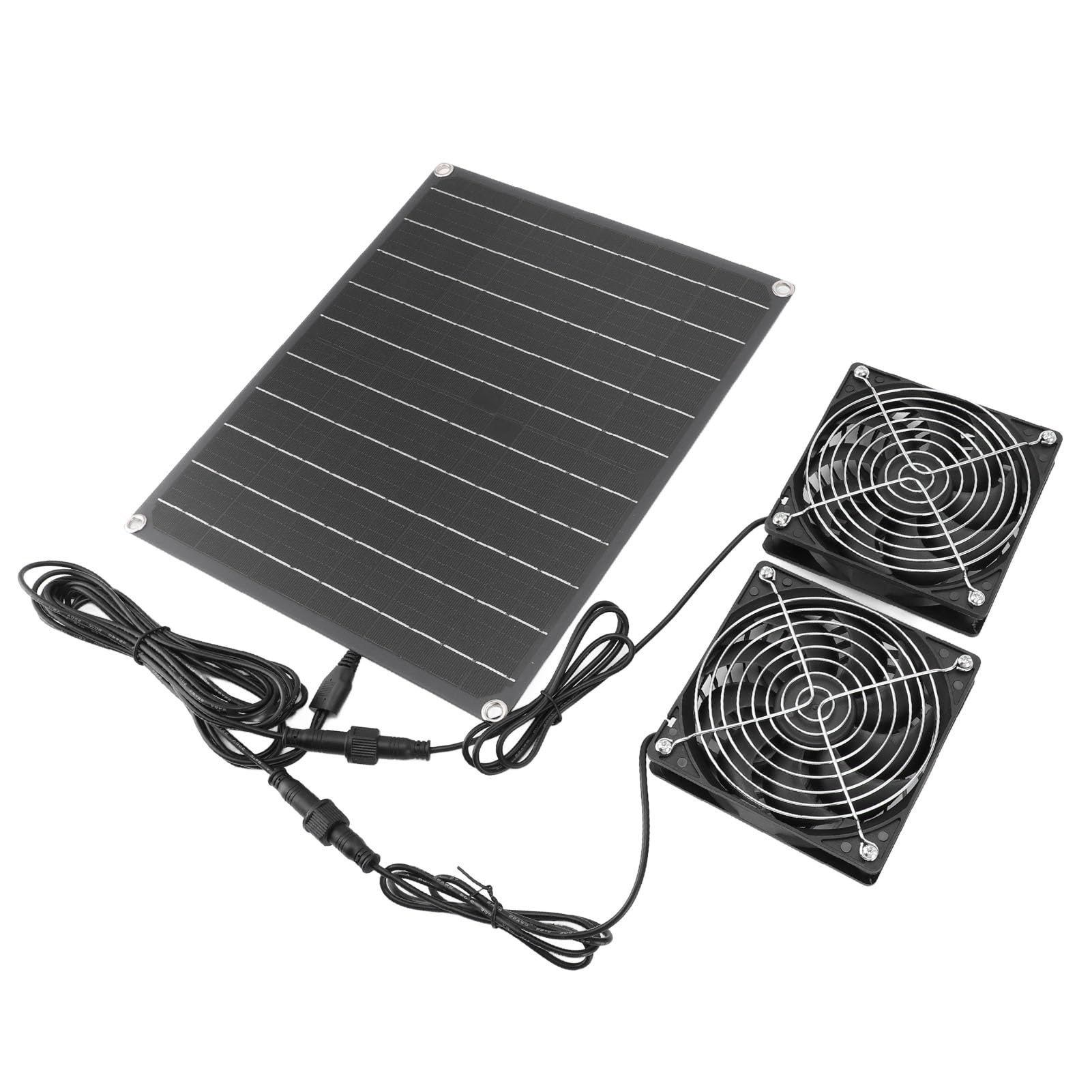 Exaustor Solar IPX7 À Prova D'Água Monocristalino 15W 12V Painel Solar Ventilador de Ventilação Galinheiro Casa de Animais de Estimação Estufa - 5