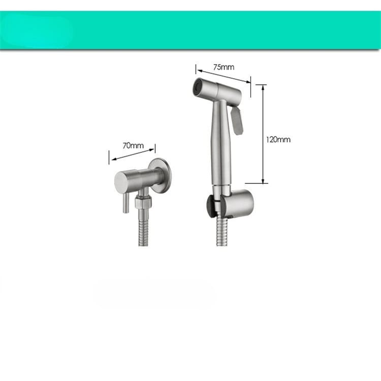 Kit di doccetta per WC in acciaio inossidabile grigio 304 - Doccia ad alta pressione, igiene e comfort moderno - 4