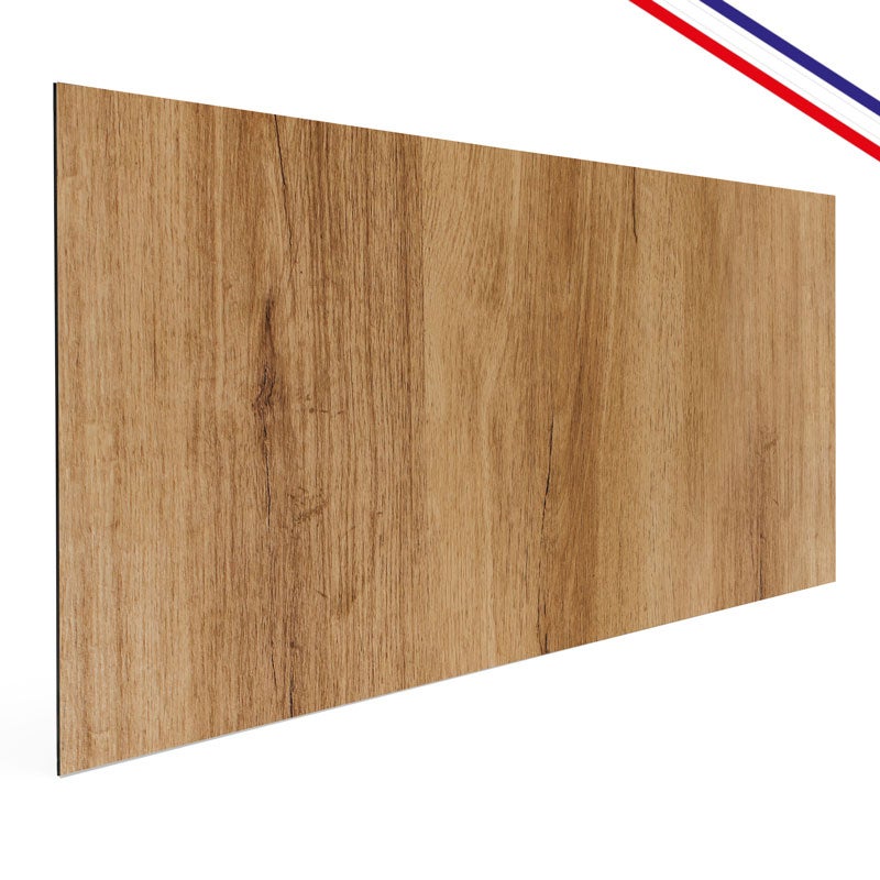 Crédence de salle de bain en Aluminium effet bois chêne 140x30 cm (en 2 bandeaux) - Chêne - 4
