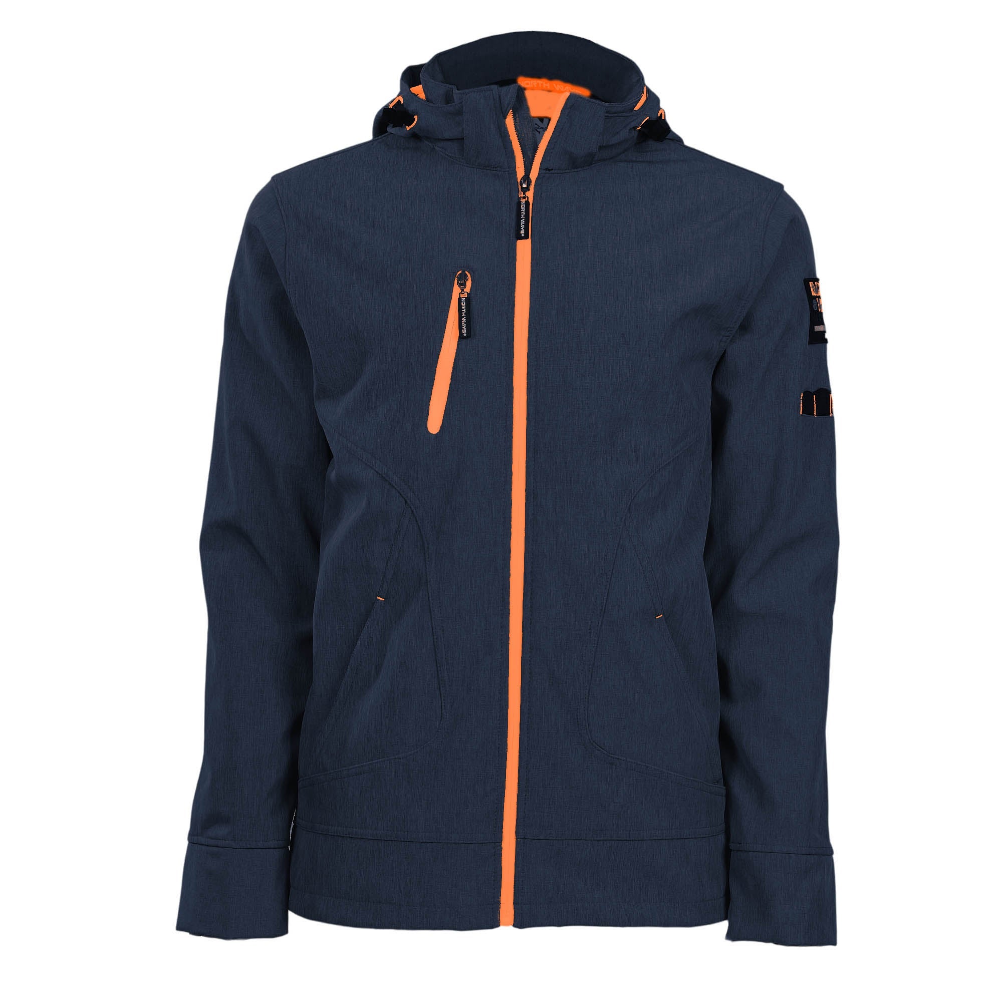 BOREL - BLOUSON DE TRAVAIL EN SOFTSHELL - 1511 Marine , Orange fluo 4XL - 5