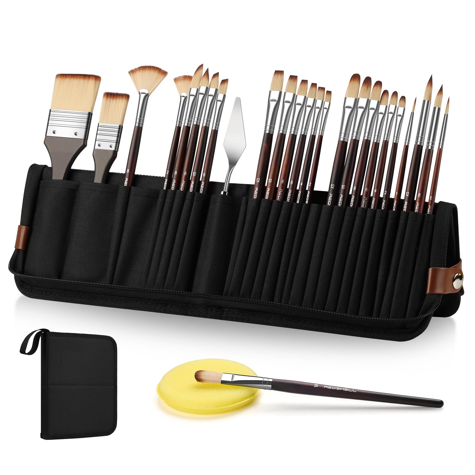 Pack De 12 Pinceaux Plats Pour Peinture Acrylique, Huile Et Aquarelle - Manche En Bois, Idéal Débutants Et Pros - 7