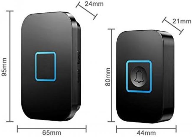 Campanello Senza Fili Esterno - Portata 300m, 58 Melodie, IP44 Impermeabile, Con LED - Foto 5